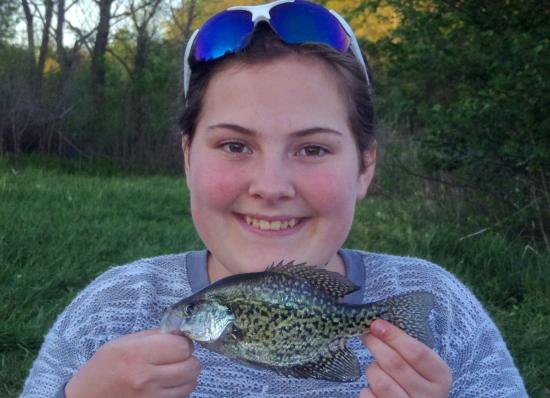 Olivia - Black Crappie - Rocky Fork Lake - 23Apr17.JPG